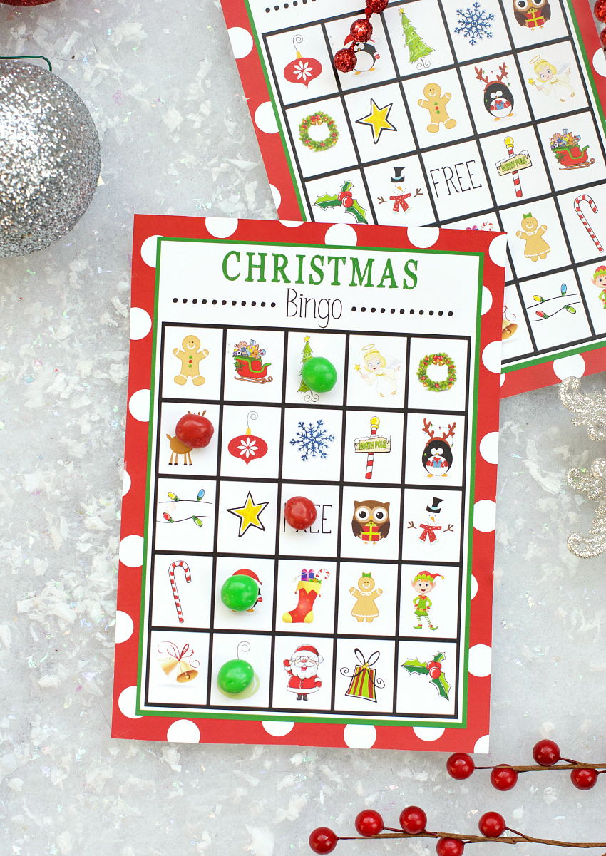 Free printable christmas bingo boards